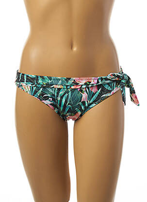 Bas de maillot de bain stretch culotte vert BORABORA femme