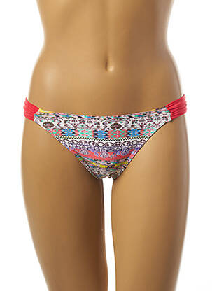 Bas de maillot de bain imprimé fantaisie bikini rose KIWI femme