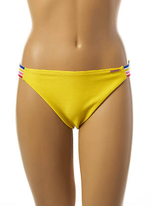 Bas de maillot de bain tissage texturé culotte jaune YSABEL MORA femme