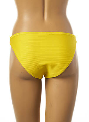 Bas de maillot de bain tissage texturé culotte jaune YSABEL MORA femme