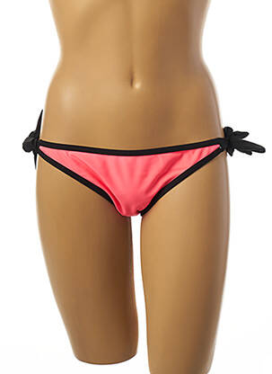Bas de maillot de bain tissage satiné bikini rose DAG ADOM femme
