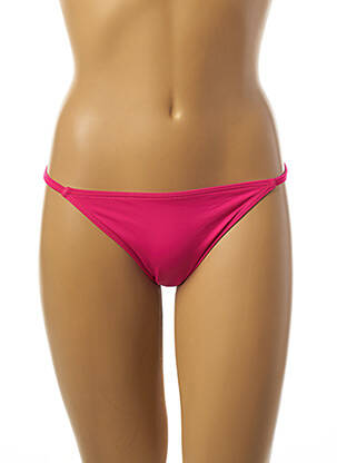 Bas de maillot de bain tissage satiné culotte rose KIWI femme
