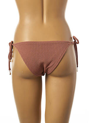 Bas de maillot de bain tissage texturé bikini marron SEAFOLLY femme