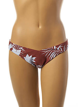 Bas de maillot de bain tissage texturé culotte marron SEAFOLLY femme