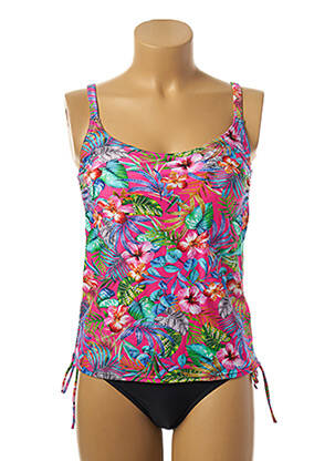 Tankini imprimé fantaisie rose MISS CARAÏBES femme