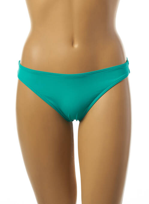 Bas de maillot de bain tissage satiné culotte vert KIWI femme