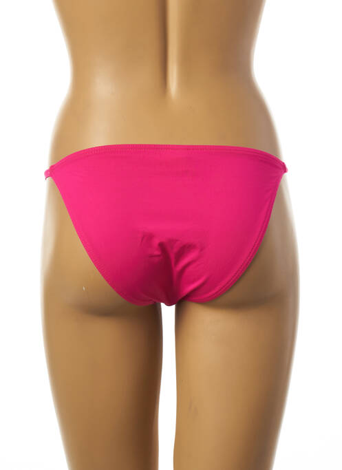 Bas de maillot de bain tissage satiné culotte rose KIWI femme