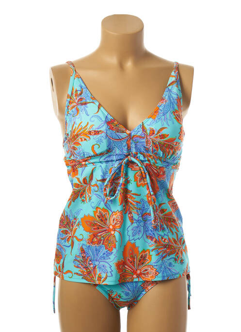 Tankini broderie rivets bleu PLATJA femme