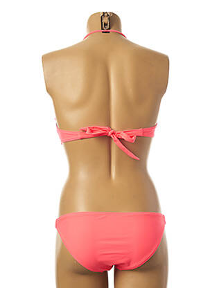 Maillot de bain 2 pièces stretch haut soutien-gorge push-up rose DAG ADOM femme