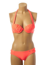 Maillot de bain 2 pièces stretch haut soutien-gorge push-up rose LPB femme