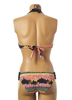 Maillot de bain 2 pièces stretch haut soutien-gorge moulé noir LPB femme