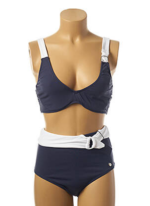 Maillot de bain 2 pièces stretch bleu BORABORA femme