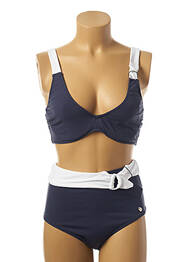 Maillot de bain 2 pièces stretch bleu BORABORA femme