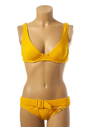 Maillot de bain 2 pièces stretch jaune BORABORA femme