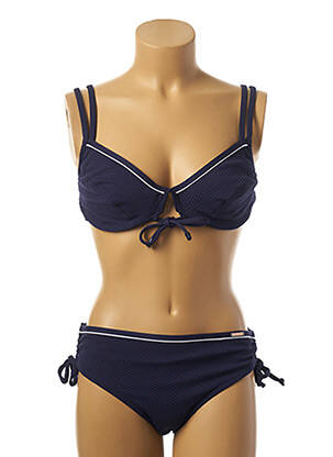 Maillot de bain 2 pièces stretch bleu YSABEL MORA femme