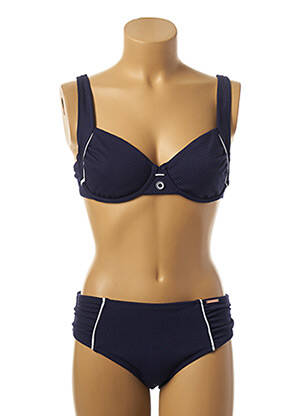 Maillot de bain 2 pièces stretch bleu YSABEL MORA femme