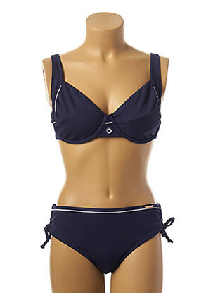 Maillot de bain 2 pièces stretch bleu YSABEL MORA femme
