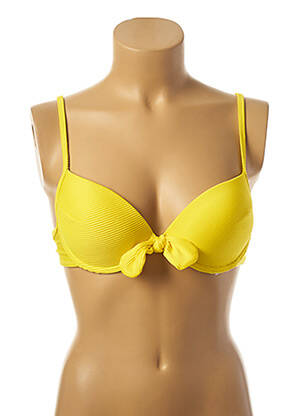 Haut de maillot de bain haut soutien-gorge moulé haut soutien-gorge moulé jaune YSABEL MORA femme