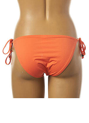 Bas de maillot de bain tissage satiné culotte orange KIWI femme