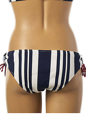 Bas de maillot de bain imprimé rayures culotte bleu BORABORA femme