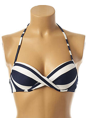 Haut de maillot de bain stretch haut soutien-gorge moulé bleu BORABORA femme