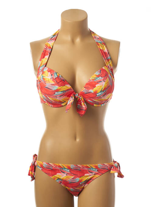 Maillot de bain 2 pièces orange DAG ADOM pour femme