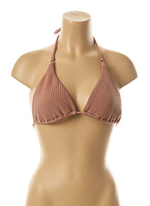 Haut de maillot de bain stretch haut triangles marron SEAFOLLY femme