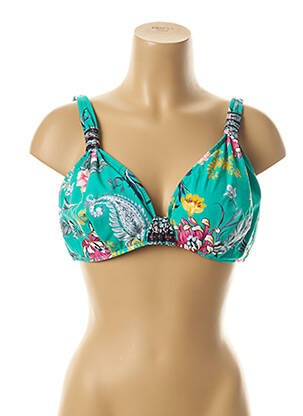 Haut de maillot de bain bretelles élastiquées ajustables vert SEAFOLLY femme