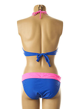 Maillot de bain 2 pièces stretch haut soutien-gorge push-up bleu LES P'TITES BOMBES femme