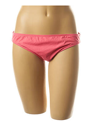 Bas de maillot de bain tissage satiné culotte rose KIWI femme