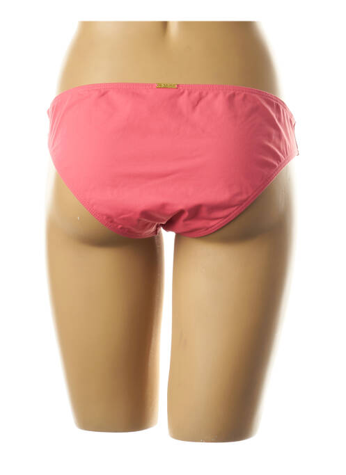 Bas de maillot de bain tissage satiné culotte rose KIWI femme