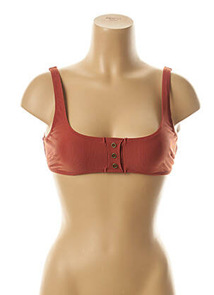 Haut de maillot de bain stretch marron PIHA femme