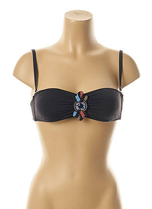 Haut de maillot de bain haut soutien-gorge avec mousse de rembourrage amovible haut soutien-gorge avec mousse de rembourrage amovible noir KIWI femme