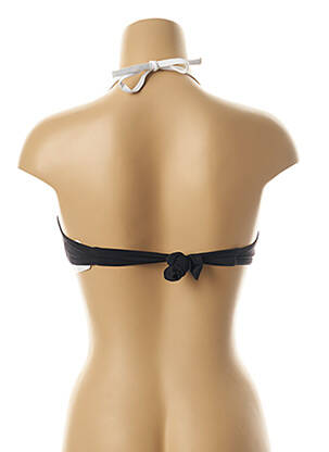 Haut de maillot de bain stretch haut soutien-gorge avec mousse de rembourrage amovible noir KIWI femme