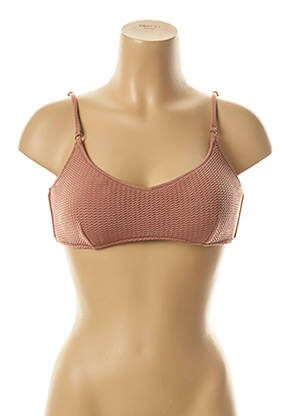 Haut de maillot de bain stretch haut soutien-gorge avec mousse de rembourrage amovible marron SEAFOLLY femme