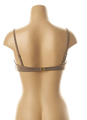 Haut de maillot de bain stretch haut soutien-gorge avec mousse de rembourrage amovible marron KIWI femme