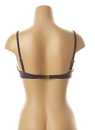 Haut de maillot de bain stretch haut soutien-gorge avec mousse de rembourrage amovible marron KIWI femme