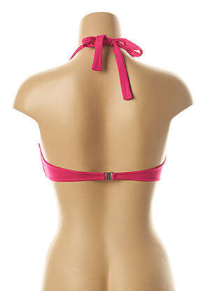 Haut de maillot de bain bretelles élastiquées amovibles rose KIWI femme