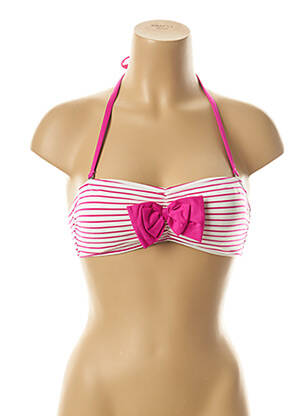 Haut de maillot de bain stretch haut soutien-gorge avec mousse de rembourrage amovible rose PRINCESS K femme