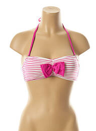 Haut de maillot de bain stretch haut soutien-gorge avec mousse de rembourrage amovible rose PRINCESS K femme