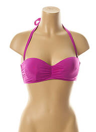 Haut de maillot de bain fermeture liens à nouer haut soutien-gorge moulé violet KIWI femme