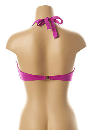 Haut de maillot de bain fermeture liens à nouer haut soutien-gorge moulé violet KIWI femme