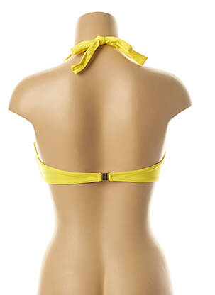 Haut de maillot de bain bretelles élastiquées amovibles haut soutien-gorge moulé jaune KIWI femme