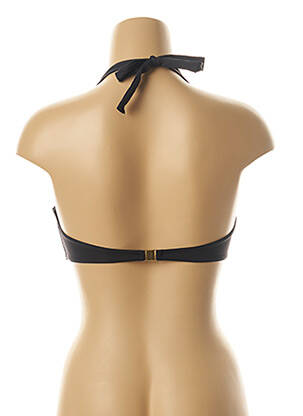 Haut de maillot de bain bretelles élastiquées amovibles haut soutien-gorge moulé noir KIWI femme