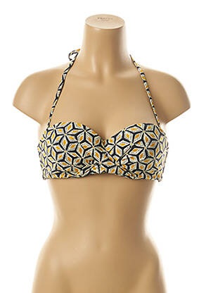 Haut de maillot de bain stretch jaune PLAGE DU SUD femme