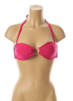 Haut de maillot de bain stretch haut soutien-gorge moulé rose KIWI femme