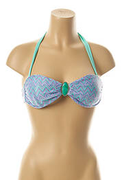 Haut de maillot de bain fermeture liens à nouer haut soutien-gorge moulé vert KIWI femme