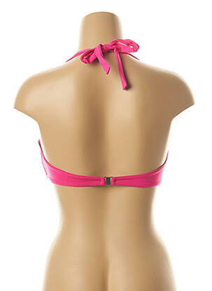 Haut de maillot de bain bretelles élastiquées amovibles haut soutien-gorge moulé rose KIWI femme