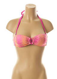 Haut de maillot de bain stretch haut soutien-gorge avec mousse de rembourrage amovible orange KIWI femme