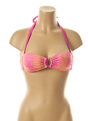 Haut de maillot de bain stretch haut soutien-gorge avec mousse de rembourrage amovible orange KIWI femme